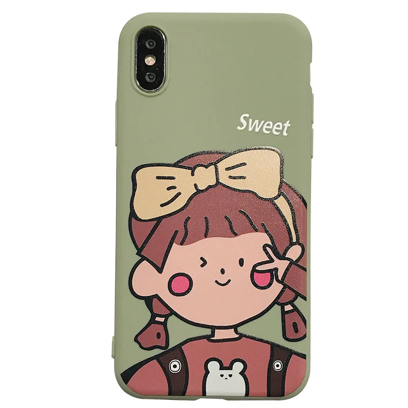 Милый чехол Gilr Boy для IPhone 12 Mini 11 Pro X XR XS Max 5 6 7 8 Plus SE милый мягкий телефона бамперы