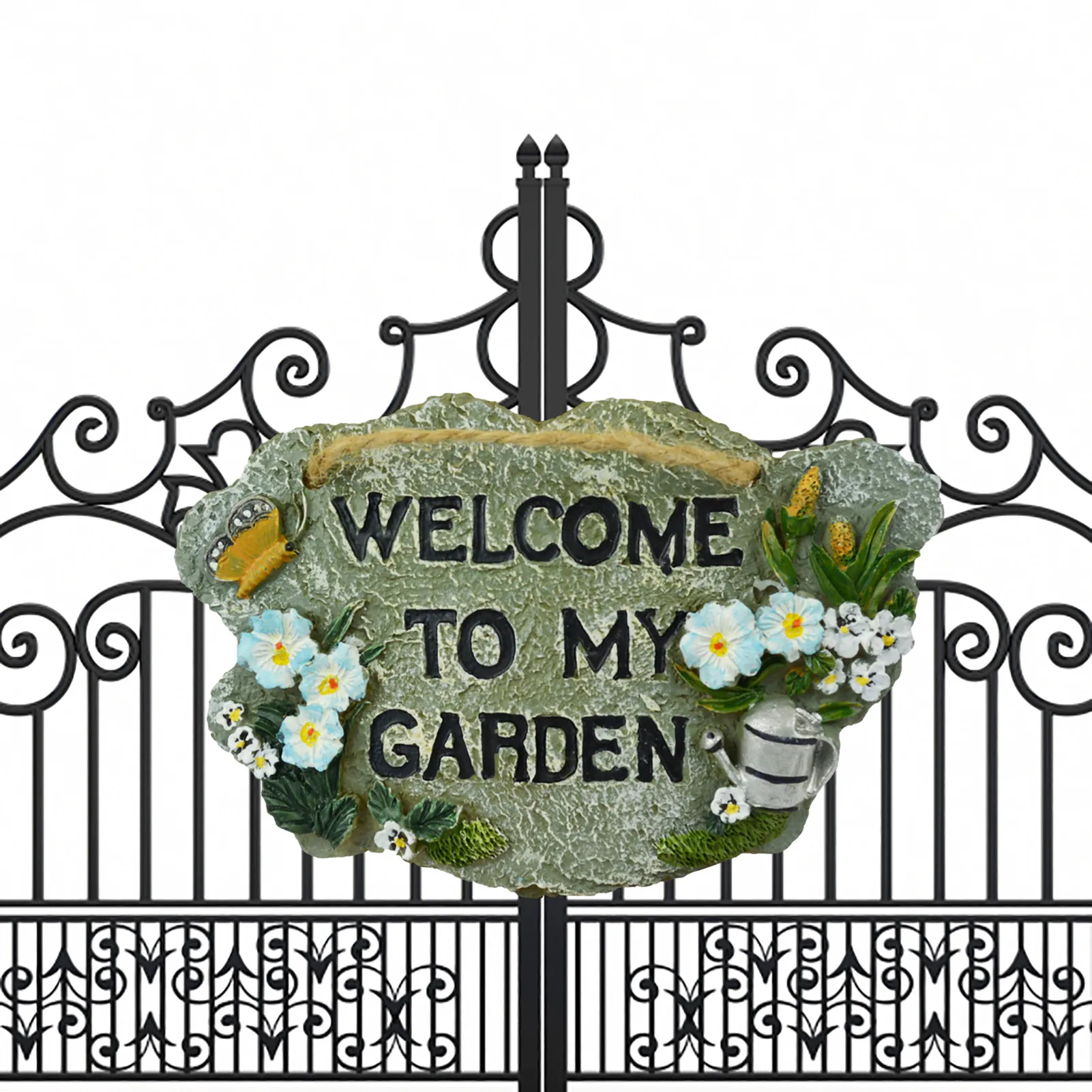 

Cute Garden Welcome Sign Front Door Decor With Lanyard Rustic Front Porch Decor Decorative Hanging Sign Housewarming Gift For