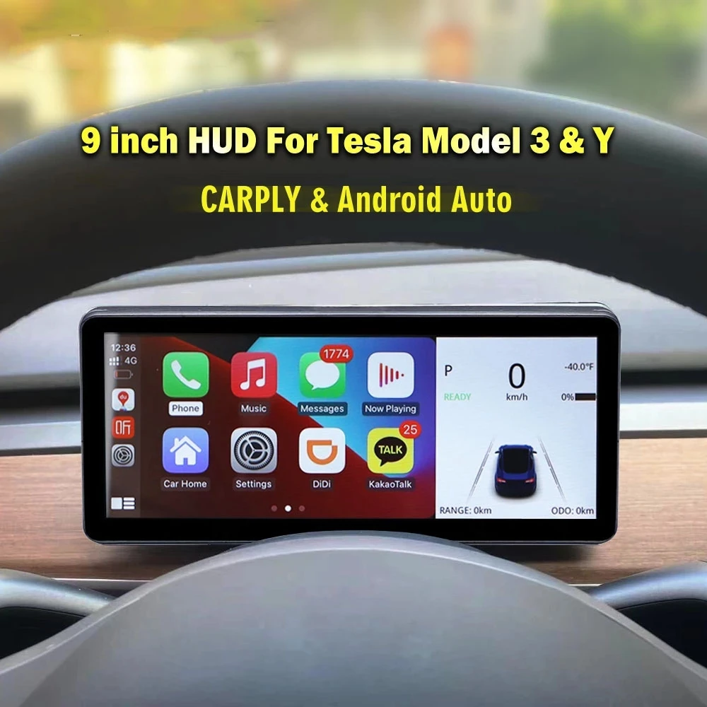 Цифровой ЖК-дисплей mini Pro HUD Performance для Tesla Model 3 Y с поддержкой беспроводной
