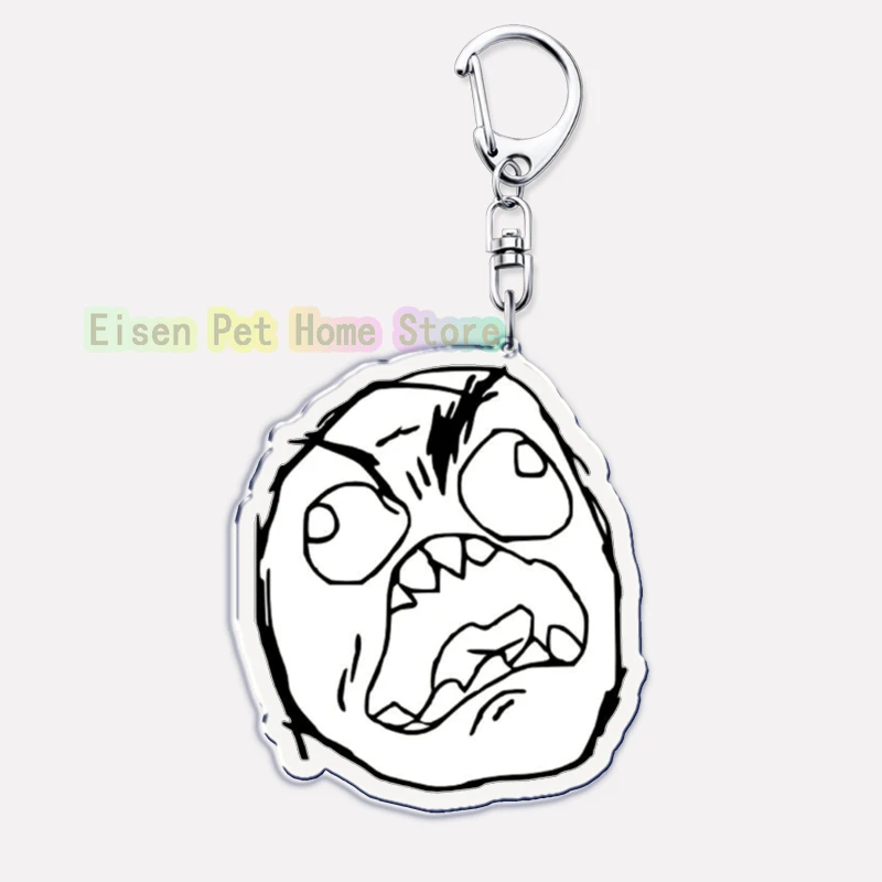Забавный брелок TrollFace для аксессуаров сумка NoMeGusta Rage Face ForeverAlone кулон кольцо