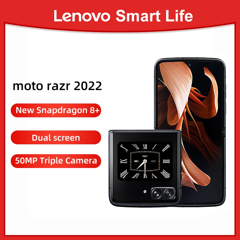 

Смартфон Motorola Moto razr 2022, телефон со складным экраном, Dolby атмосферs Snapdragon8 + Gen1,144 Гц, камера 50 МП, HDR10, оригинальная прошивка