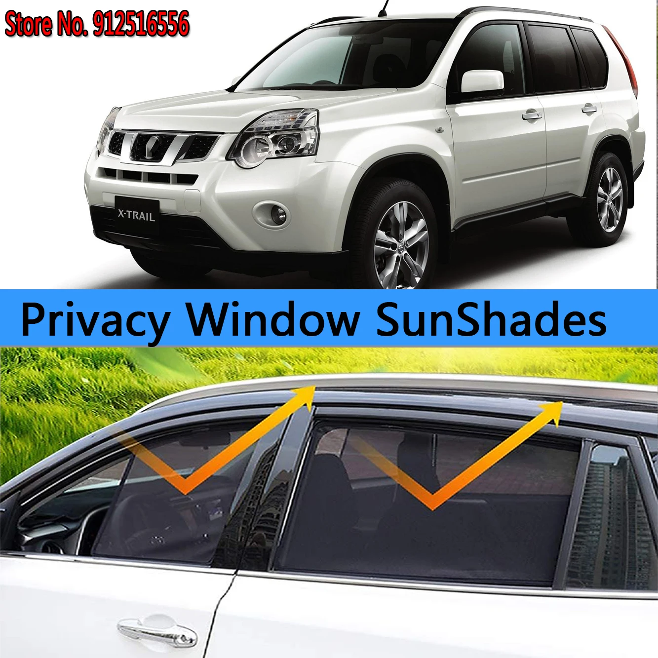 

Side Sun Shade Shading Protection Window SunShade Sunshield Car Accseeories For Nissan X-Trail X Trail T31 2008 - 2013 2009 2012