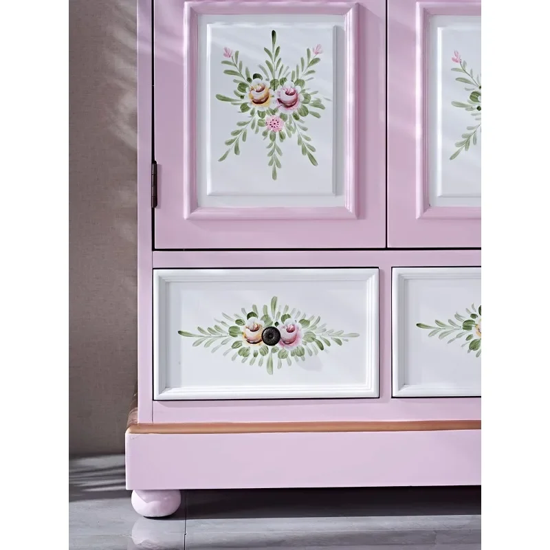 80 см Американский домашний шкаф для спальни маленький двойная дверь ящик детский