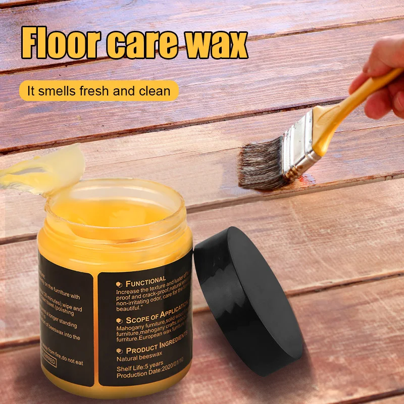 

Wood Seasoning Beewax Multipurpose Natural Wood Wax Traditional Beeswax Polish for Furniture Floor Tables Chairs Cabinet