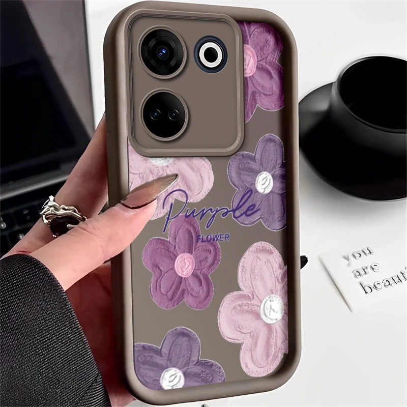 Чехол для телефона Funda Infinix Tecno Camon 20 / N20 Pro Florwer женский противоударный Модный чехол