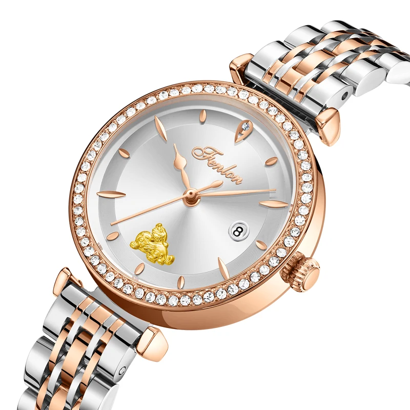 Оригинальные роскошные женские часы стальные золотые водонепроницаемые Модные