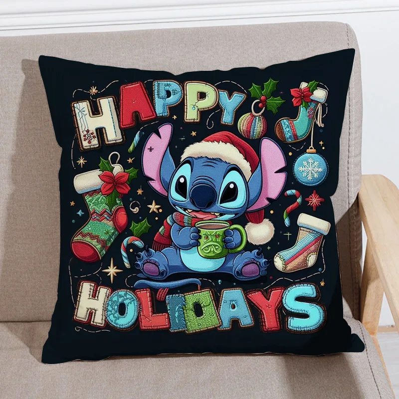 2024 Рождественская новая аниме Disney Stitch мультяшная серия наволочка 45 × см нежная
