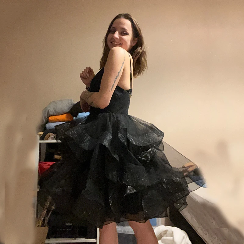 Платье женское Плиссированное средней длины на тонких бретельках