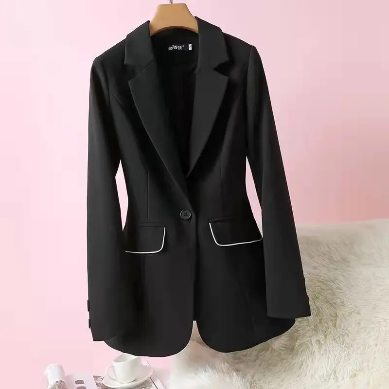 

White Suit Women's Jacket 2023 Spring And Autumn New Fashion Coat Female Blazer Short Waist Women's Clothing