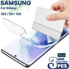 3 шт. полного покрытия гидрогелевая пленка защитная экрана для на Samsung Galaxy S22 Ultra S10 Plus S20 S21 FE защитная пленка экрана для на самсунг A51 A52 A50 A12 A71 нот 20 Ultra 10 олеофобное покрытие Non Стекло