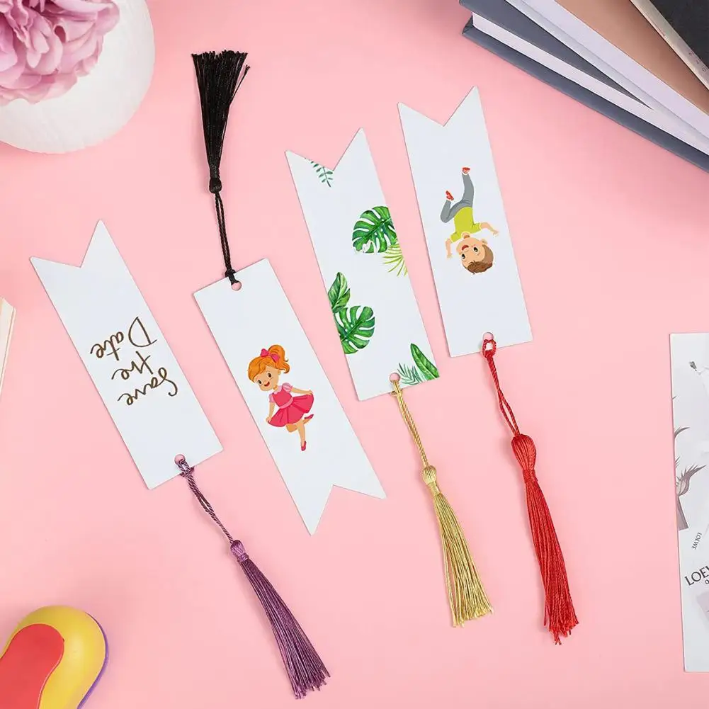 

12Pcs/Set Bookmark Decor Attractive Beautiful Tassels Decor Bookmark Portable Reading Bookmark