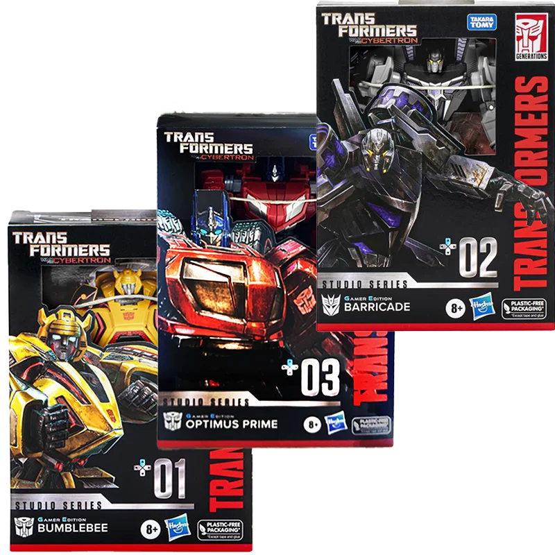 

Takara Tomy Hasbro Transformers Toys WFC Series V Class GE-01-02-03 Bumblebee Optimus Prime Rollbar Barricade Convoy Figures Toy