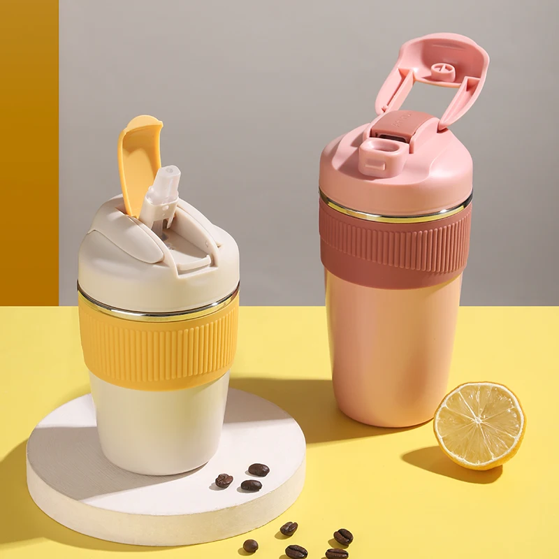 

Portable Vacuum Flask Insulated Water Bottle In-Car Coffee Mug Drink Tumbler Travel Kettle 350/480ml Stainless Steel Thermos Cup