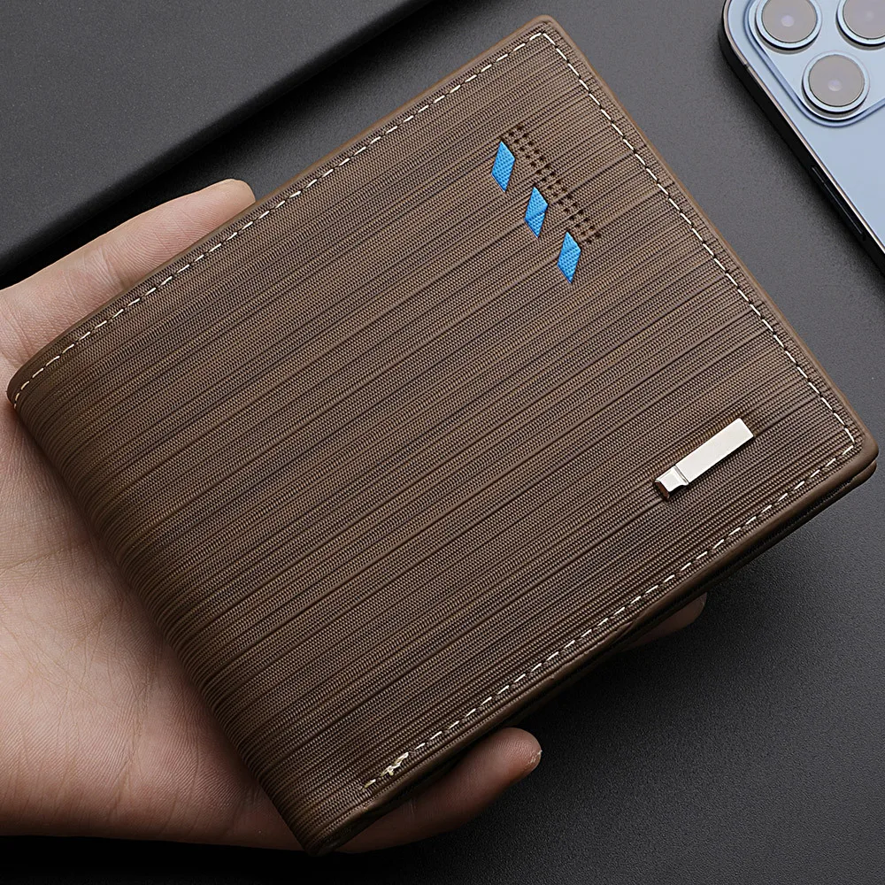 

2023 Vintage Men Leather Wallet Brand Luxury Short Slim Male Purses Money Clip Credit Card Dollar Price Portomonee Carteria New