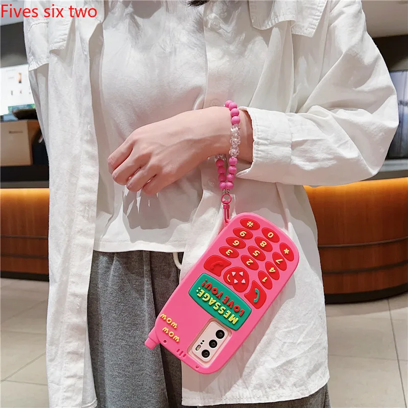 Корейский милый розовый 3D мультяшный Чехол для мобильного телефона iPhone 15 14 13 12 11