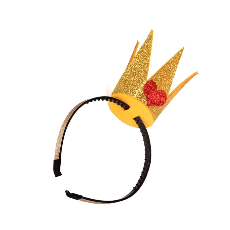 Новогодняя повязка на голову с короной костюм для вечеринки вечерние блестящие