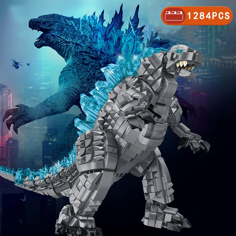 MOC Creative Monster Building Blocks Mechanical Godzilla Genuine Compatible Jurassic Dinosaur Assembly Model Toys for kids gifts