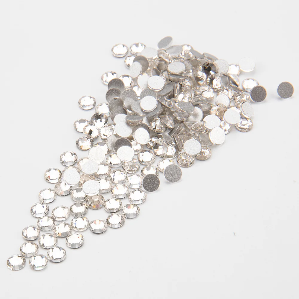 Стразы без горячей фиксации блестящие камни плоская задняя сторона круглая