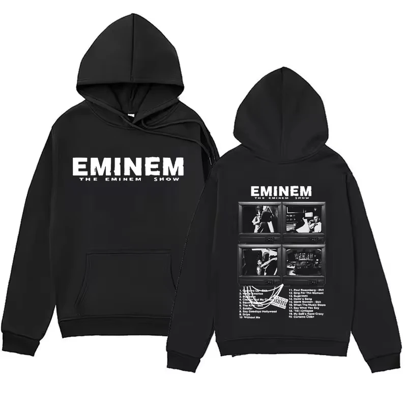 Мужская толстовка с капюшоном женская одежда уличная принтом надписью rapero Eminem