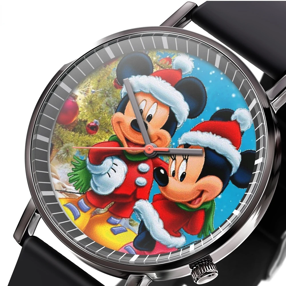 Фото Детские часы Disney с Микки Маусом, часы с персонажами аниме, Микки, Минни, Дональд Дак, аналоговые кварцевые часы для школьников, мальчиков и девочек, подарки для детей №2