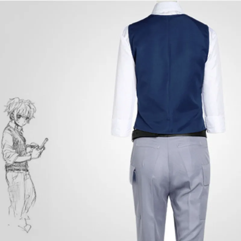 Костюм для косплея из аниме Школа убийц шиота Нагиса женский синий парик галстук