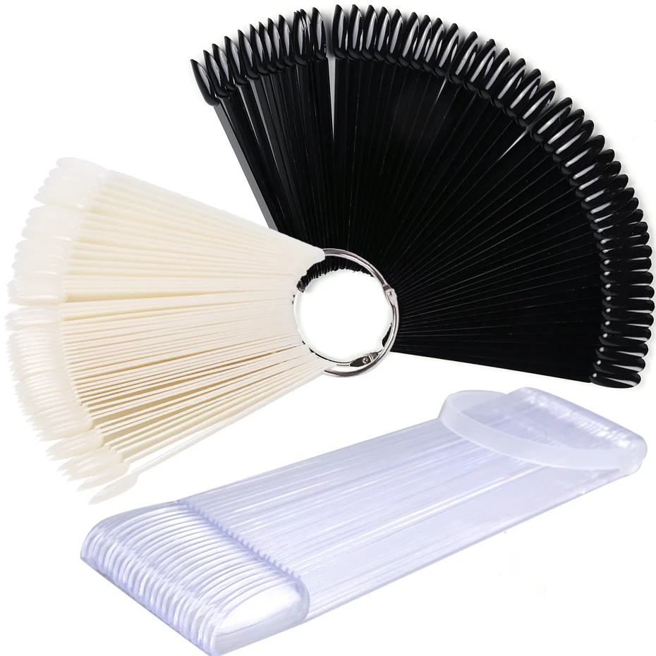 

Прозрачный натуральный черный накладной ноготь дисплей овальной квадратной формы практичная Форма для ногтей акриловый лак накладной ноготь карточка инструмент для маникюра A23