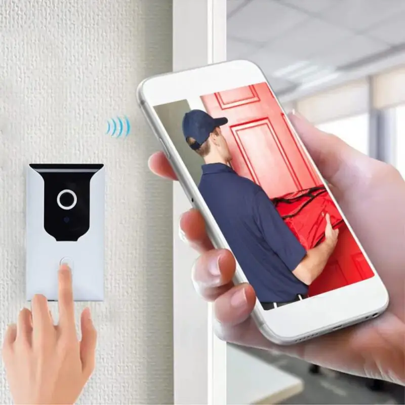 

Камера Wi-Fi визуальный умный дверной звонок с ИК ночным видением беспроводной домофон дверной звонок с двухсторонним аудио голосовым мониторингом в режиме реального времени