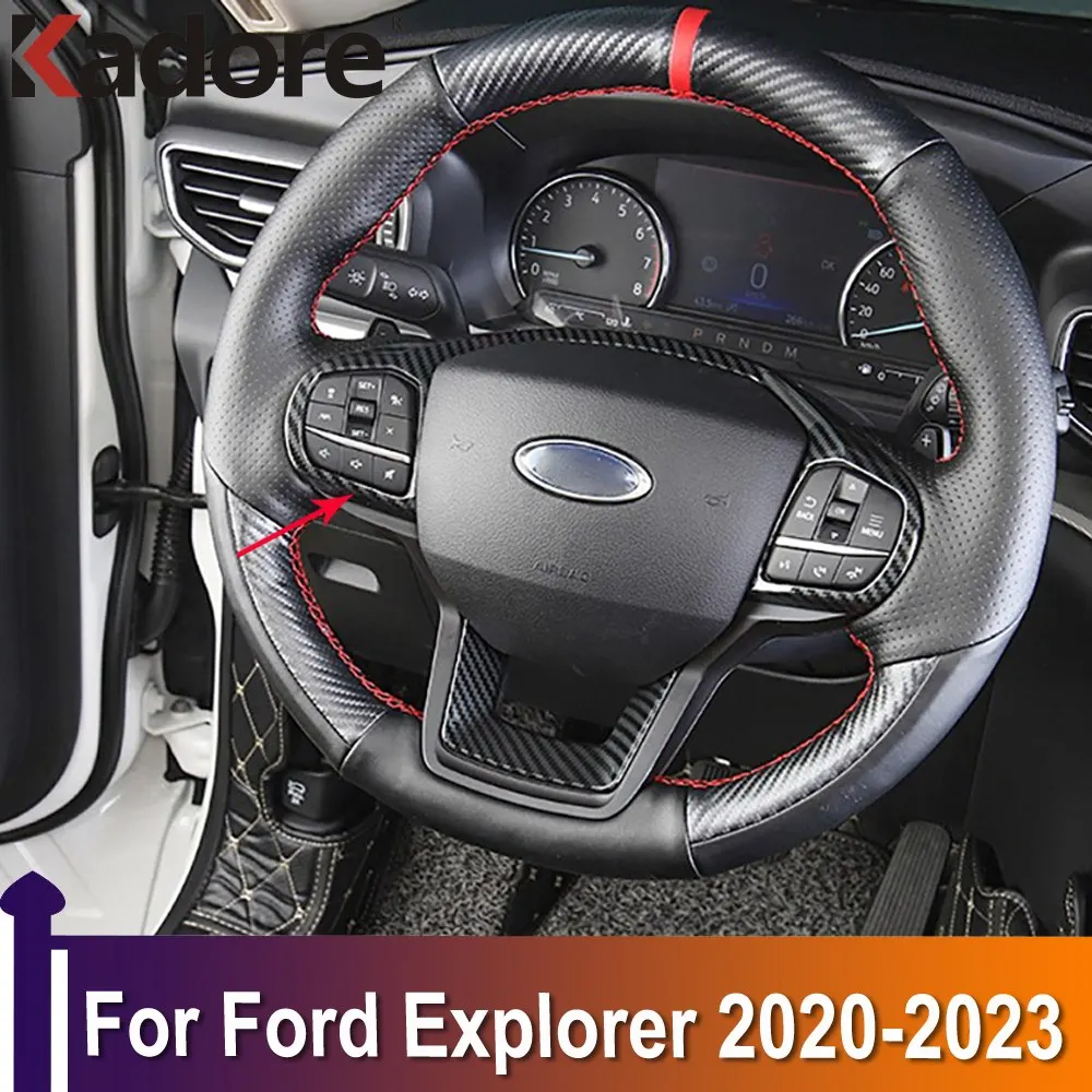 

Чехол на руль из углеродного волокна для Ford Explorer 2020 2021 2022 2023