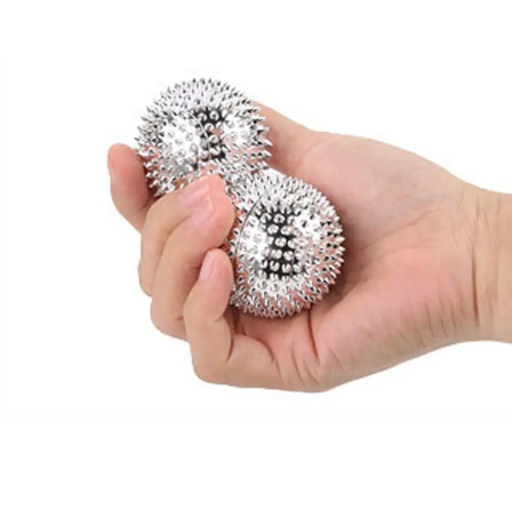 

1Pair Hand Massage Ball Magnetic Therapy Spiky Hand Pressure Relief Trigger Point Pocket Massager Health Care Tool