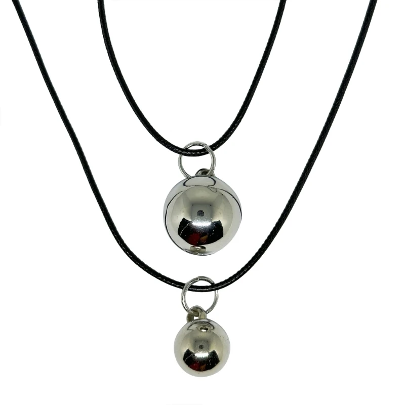 

E0BF Elegant Necklace Trendy Clavicle Chain Round Bead Pendant Neckchain Ornament