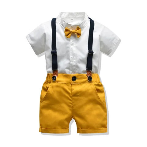 Комплект детской одежды для мальчиков, наряд на 1-й день рождения для маленьких мальчиков, летняя одежда для маленьких мальчиков, стильный комплект, детское платье, наряды с коротким рукавом