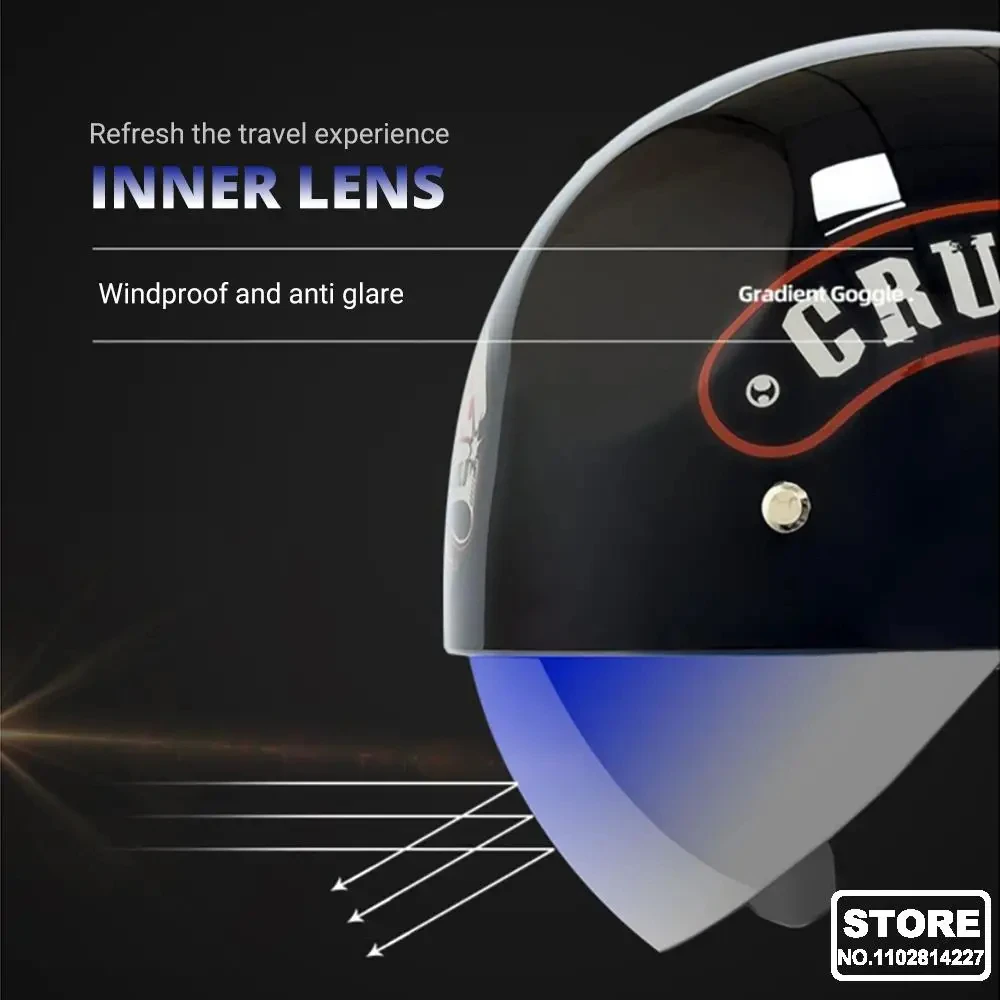 Кепка для мотошлема в стиле ретро мужчин и женщин