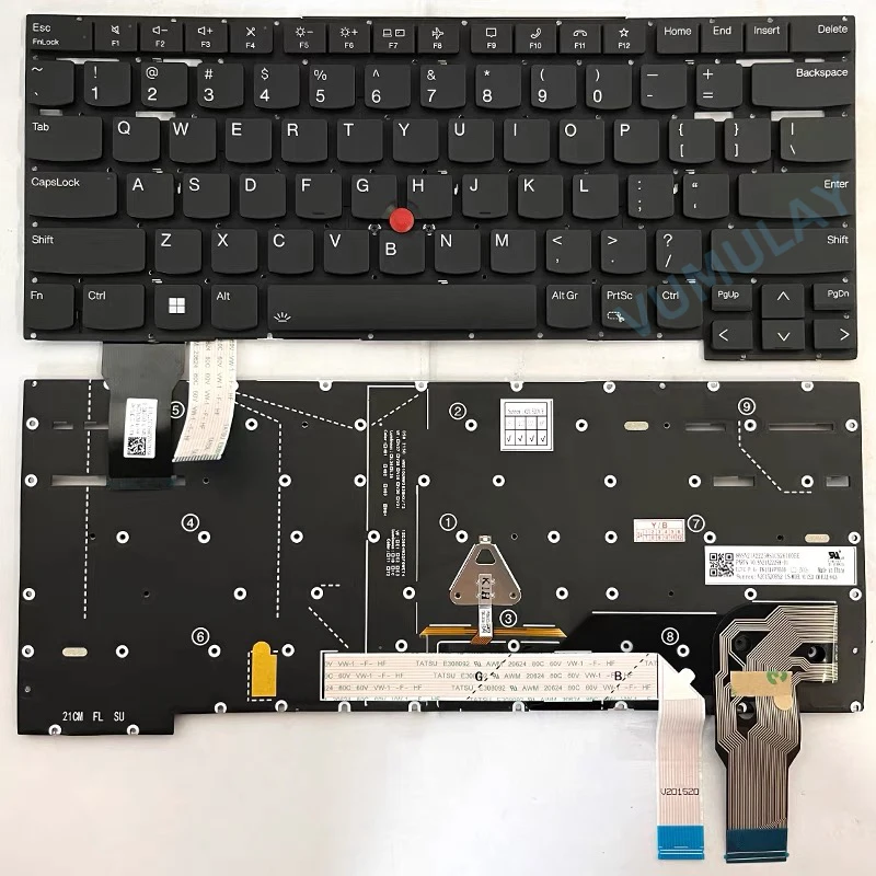 Новая клавиатура с американской подсветкой для Lenovo Thinkpad T14s Gen 2 2th 20WM 20WN 20XF 20XG SN21A22110