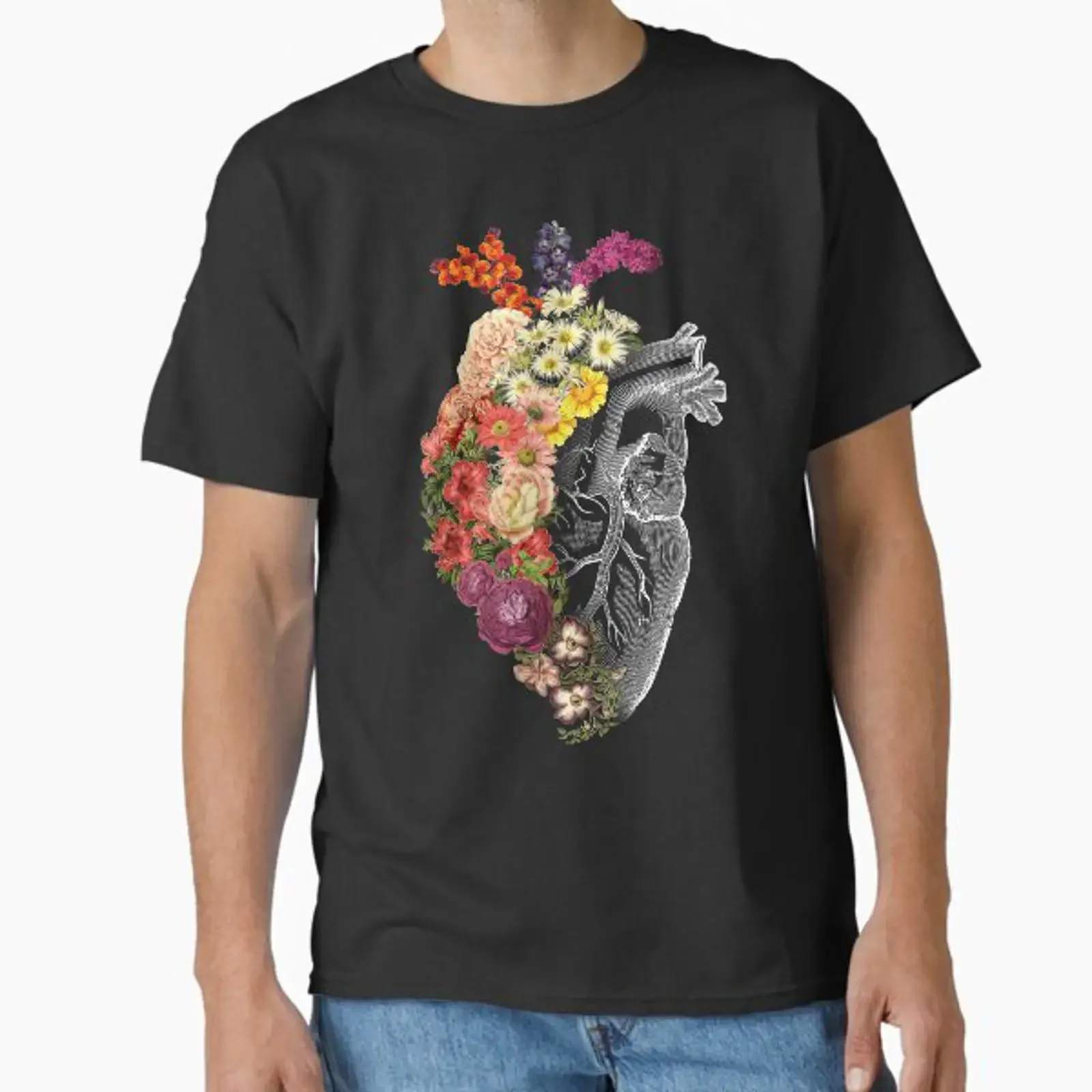 Фото Flower Heart Spring от Tobe Fonseca: дизайнерская одежда в винтажном стиле, удобная, с эффектом потертости, унисекс. №1