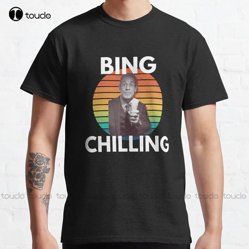 

Bing Chilling Retro John Xina Ice Cream Bing Chilling Funny Classic T-Shirt Red Tshirts For Women Make Your Design Xs-5Xl Unisex
