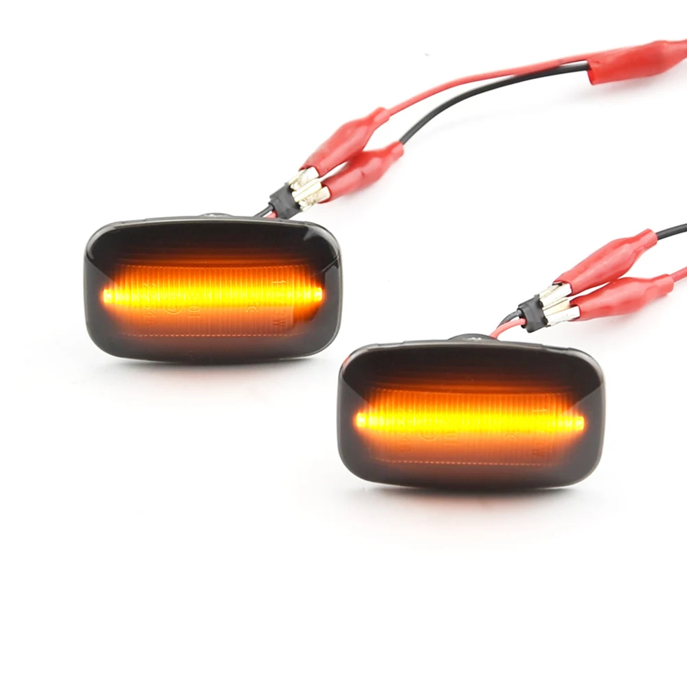 2x светодиодная динамическая/Обычная вспышка боковой маркер указатель поворота