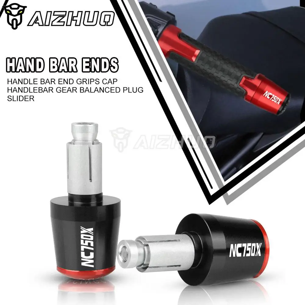 

For Honda NC750X 2014-2021 NC 750 X DCT XA XD 2020 19 Motorcycle Handlebar Grips Caps Anti Vibration Silder Plug Handle Bar End