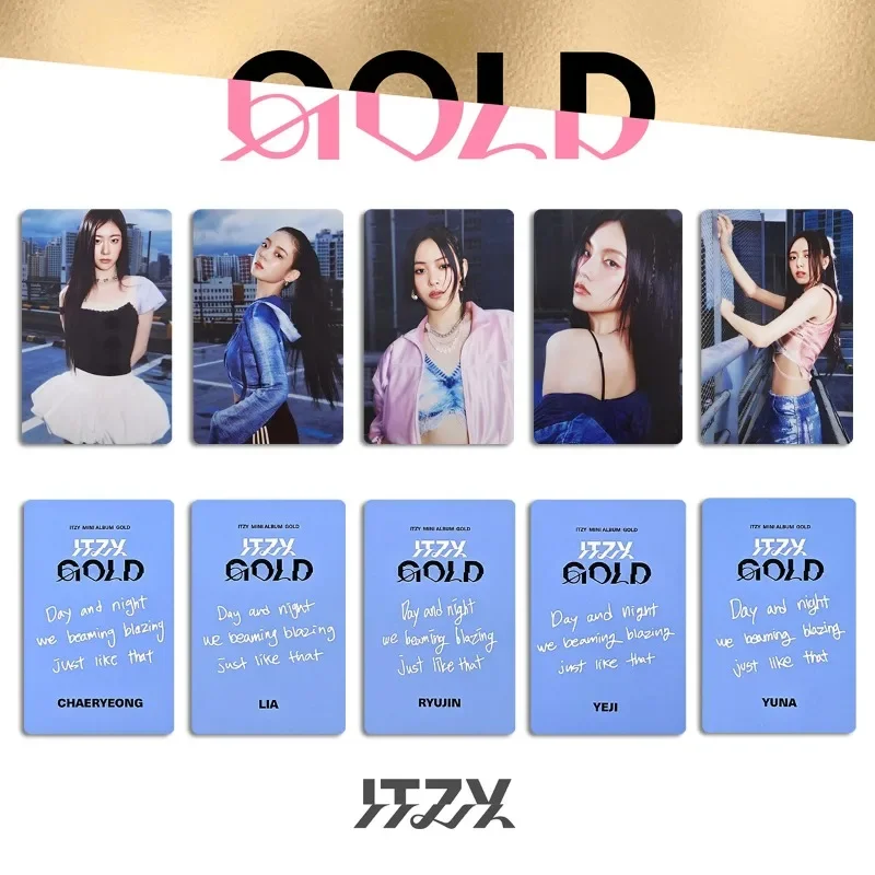 KPOP Girl Group ITZY Лазерная карта Yeji Lia Ryujin Chaeryeong Yuna Регрессион Новый альбом Фотокарты