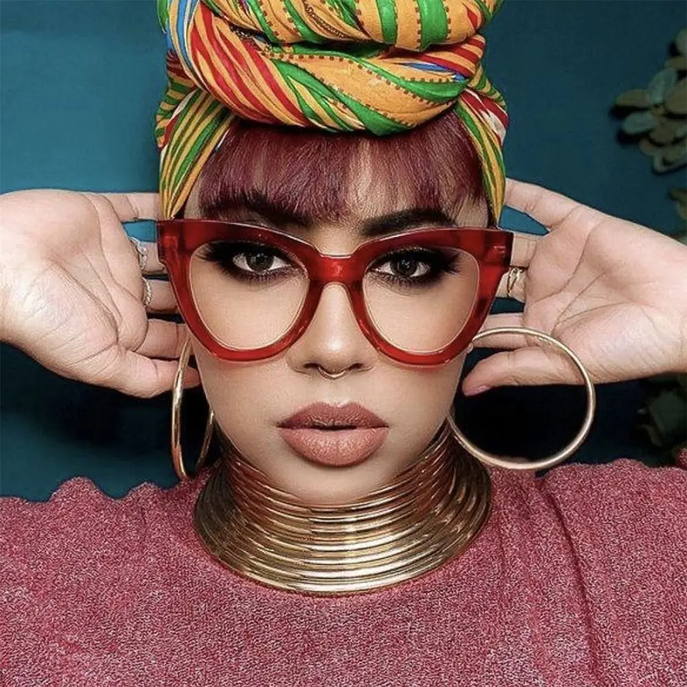 

2023 Vintage Anti Blue Light Cat Eye Glasse Women Men Blocking Filter Computer Eyeglasses Transparent Optical Spectacles Eyewear