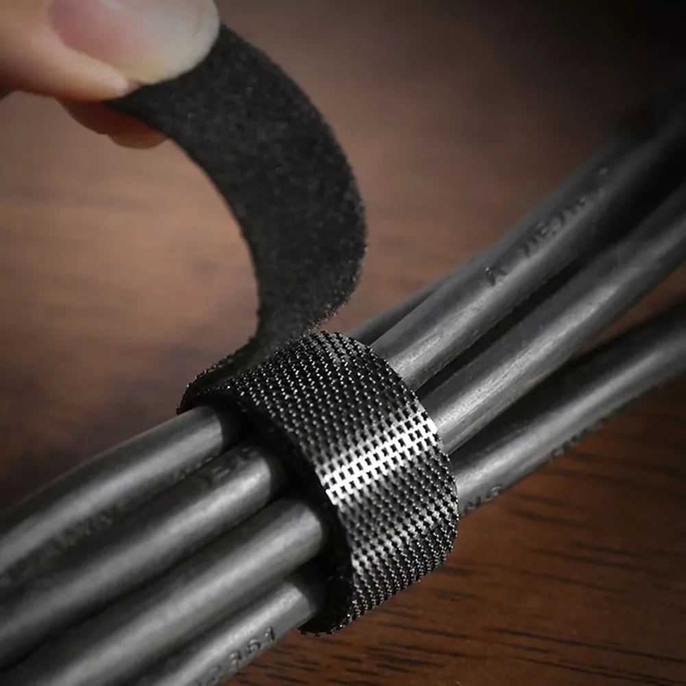 

1/3/5M Long 1 1.5cm Width Reusable Ties Hook And Loop Fastener Tape Nylon Tape Cable Ties Strap Wire Cable Organizer