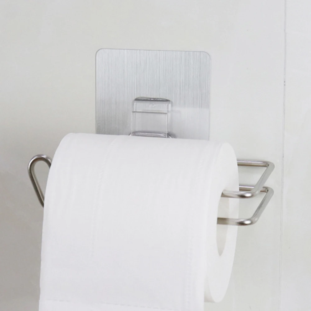 

Self Adhesive Tissue Roll Holder Kitchen Bathroom Hanging Toilet Paper Stand Rolling Tissue Holder Bathroom Accessories
