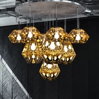 nordic designer diamond chandeliers pvc lava pendant lamp lighting dining living room indoor deco hanging light kitchen fixtures