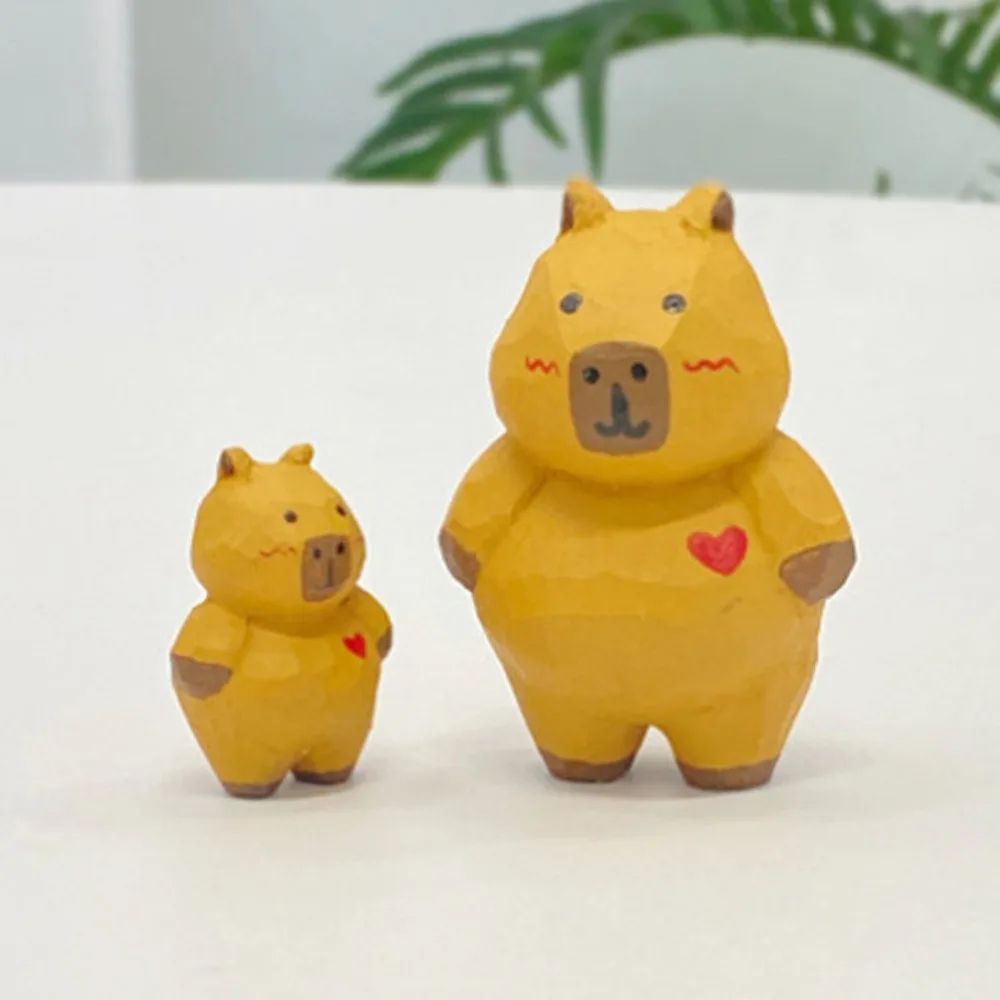 Брелок с резьбой в виде капибары орнамент ремесла фигурка украшение животных