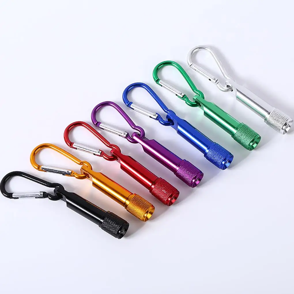 

Mini Pocket LED Flashlight Torch Key Chain Keyring Hook Home Ultra Bright Portable Outdoor Camping Hiking Tool Random Color