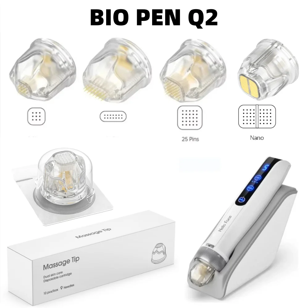 Фото Аутентичная одноразовая сменная головка Bio Pen Q2, 9/14/25 контактов, EMS Derma Pen Q2, стерильный картридж, сменный пакет для косметического устройства №1