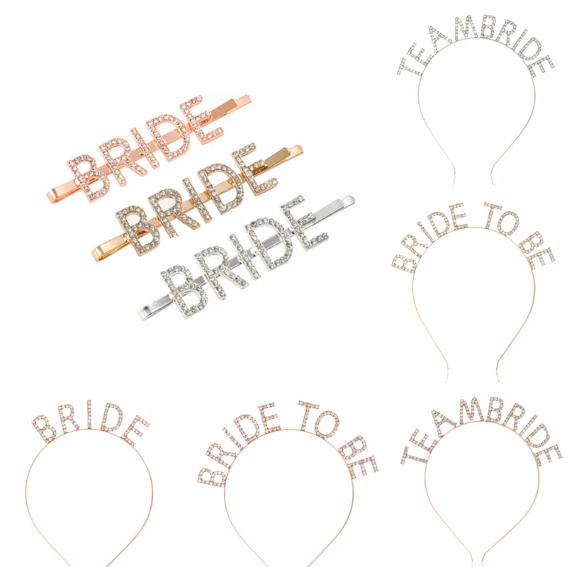 

Wedding Decoration Bride Bridesmaid Tiara Crown Bachelorette Hen Party Bride To Be Headband Hen Party Bridal Shower Girls Gift