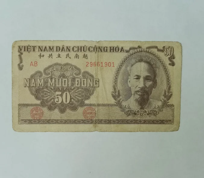 Коллекционные предметы из Вьетнама 50 dong Original Notes XF (не бывшие в употреблении Ahora)