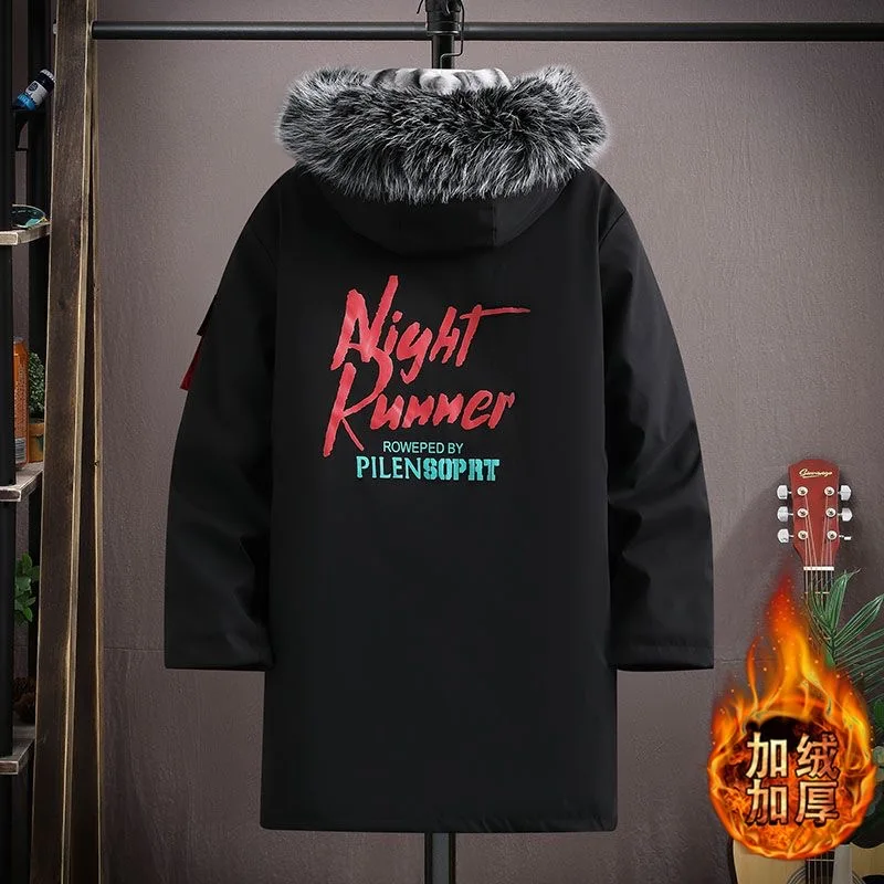 Мужская зимняя парка с капюшоном полиэстер/нейлон размер S-XXXL