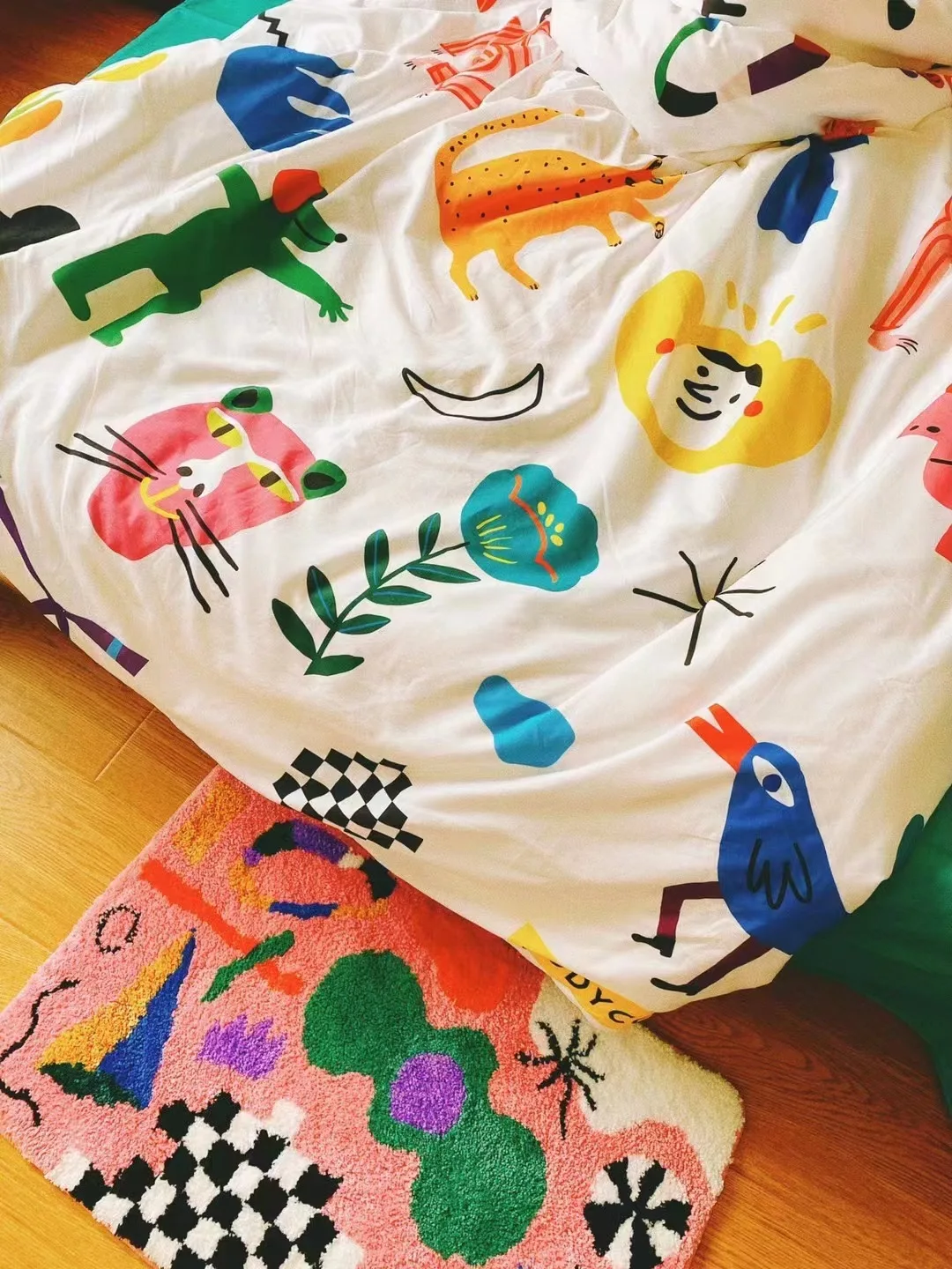 Мультяшный песочный пляжный коврик для шахматной доски сетчатый деревянный