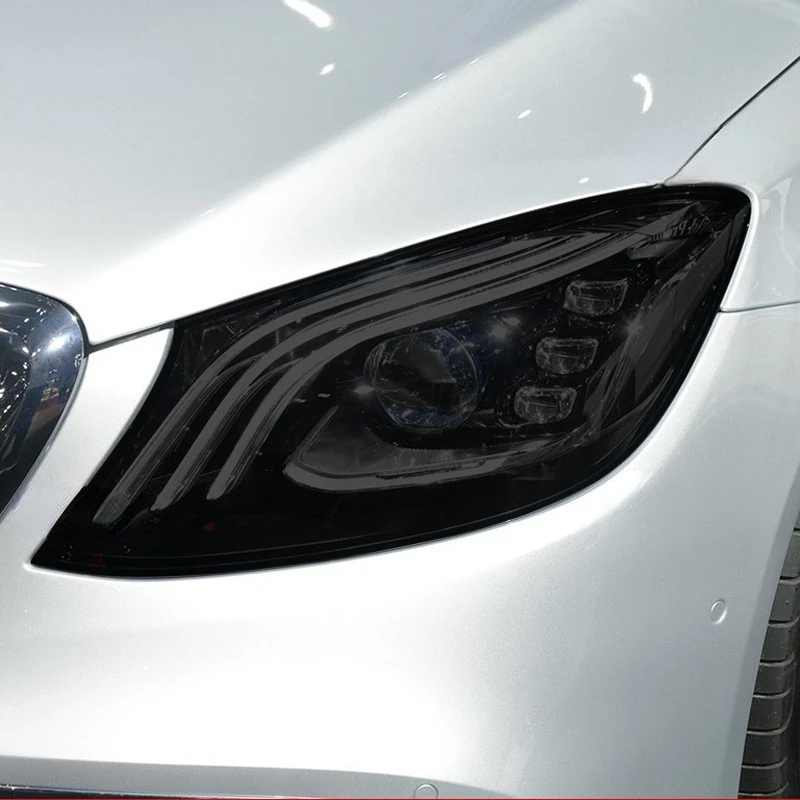 

Автомобильные передние фары, черная фотопленка с защитой от царапин, наклейка для Mercedes Benz Maybach S Class W222 S500 650